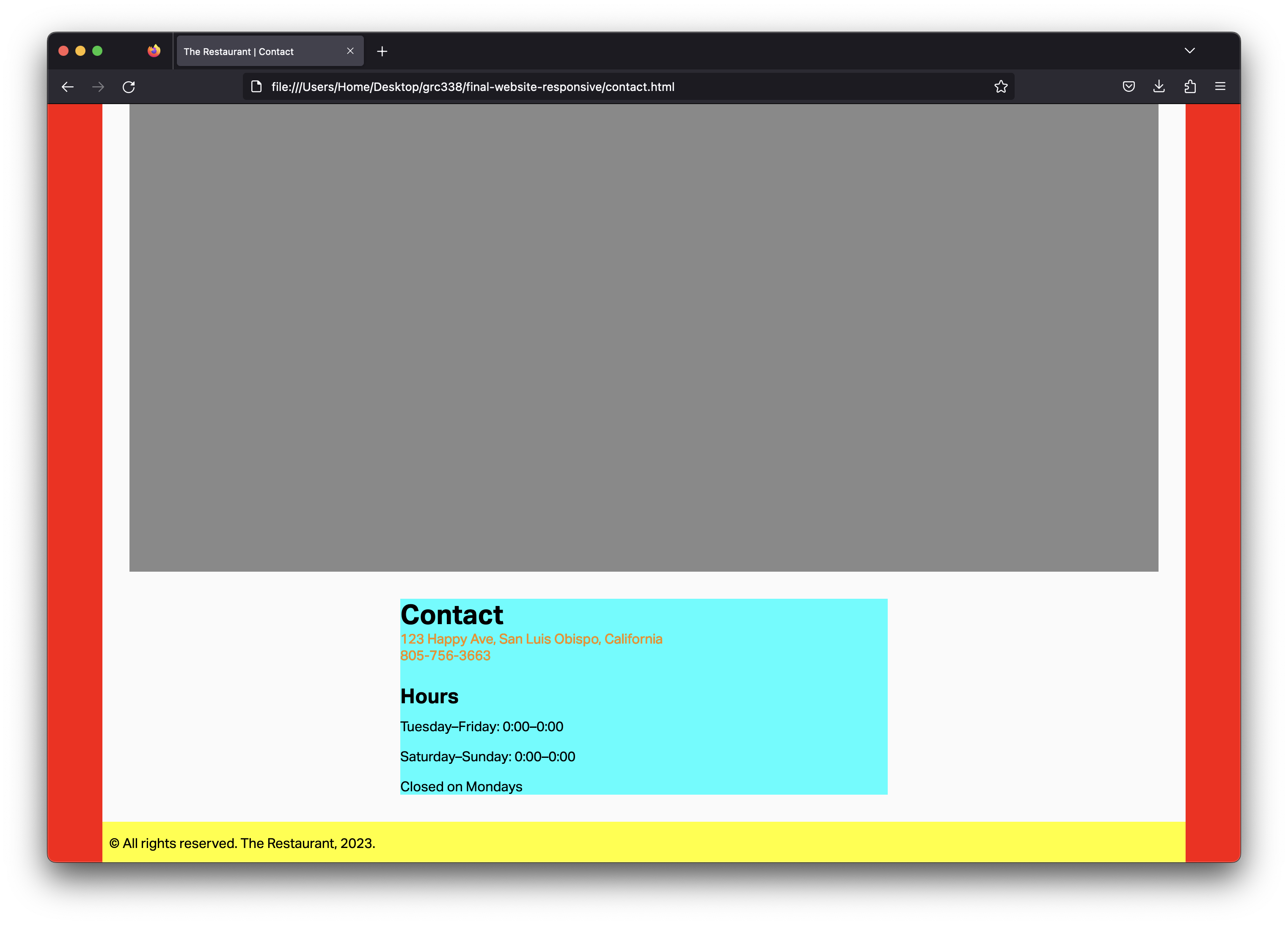 Screenshot of a generic website on a desktop-width window.