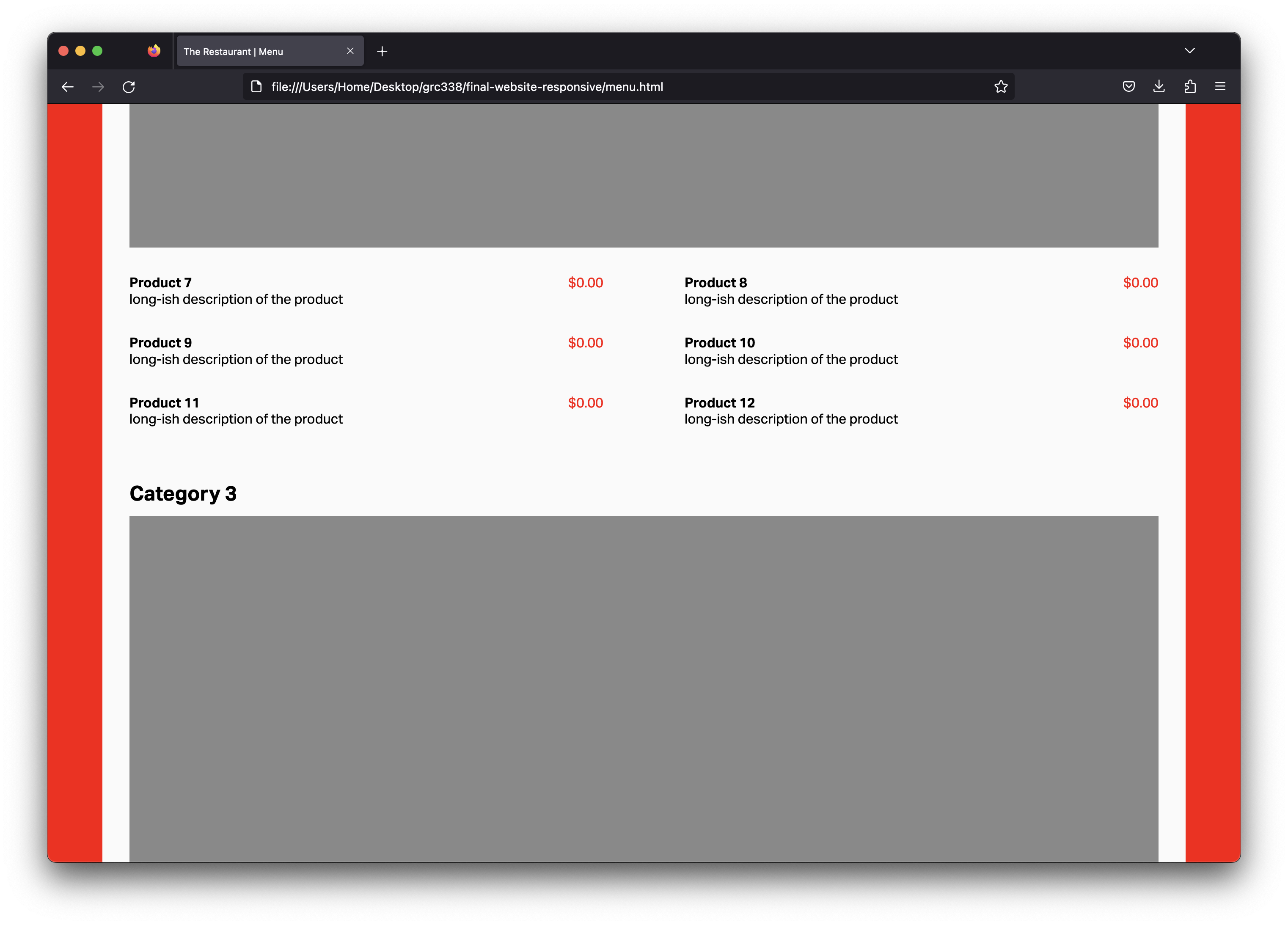 Screenshot of a generic website on a desktop-width window.