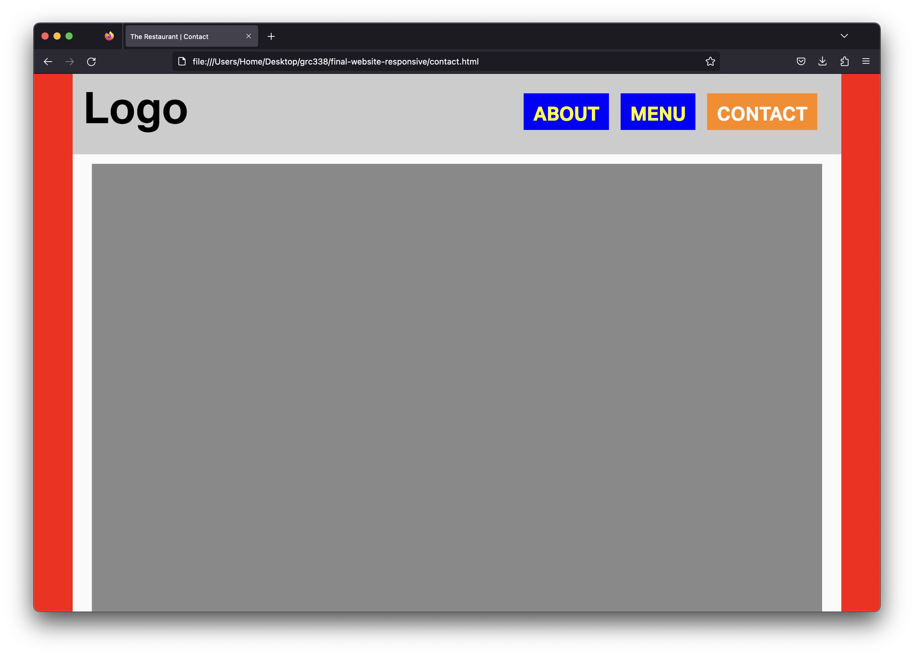 Screenshot of a generic website on a desktop-width window.